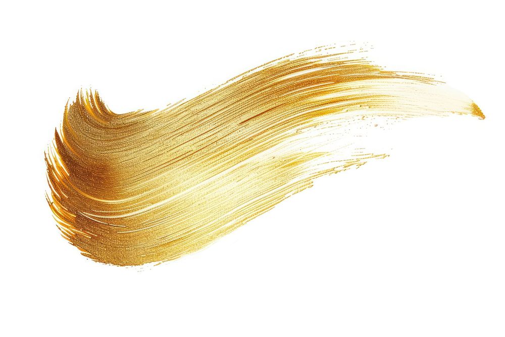 Gold dry brush stroke white background abstract pattern.
