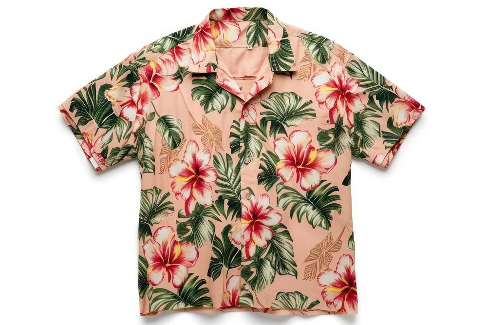 Hawaiian shirt pattern sleeve plant.