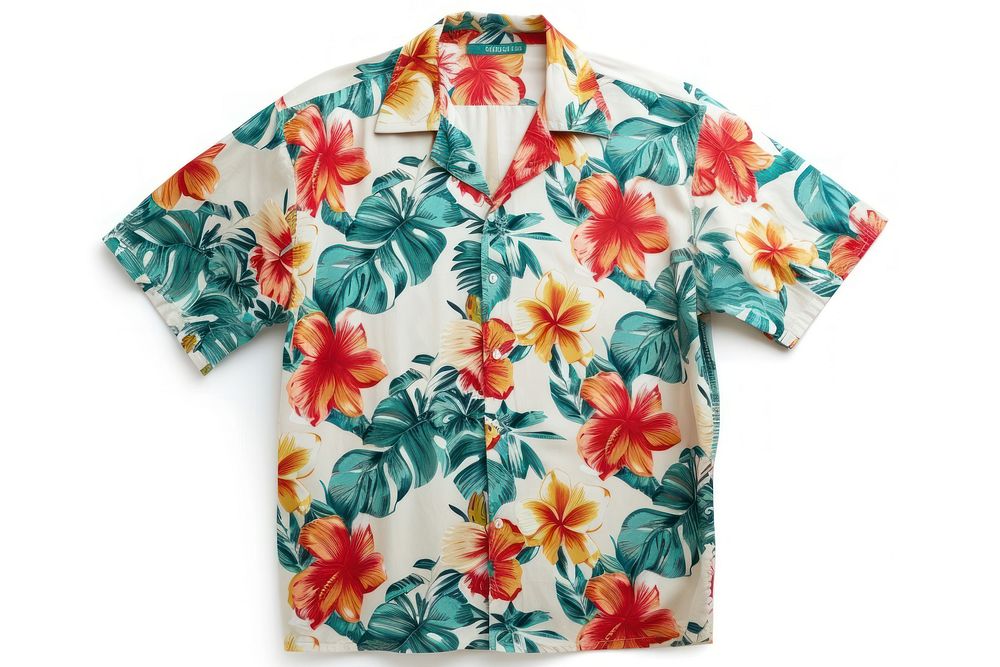 Hawaiian shirt plant white background freshness.