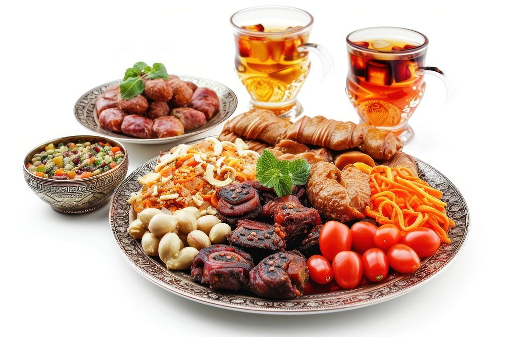 Iftar plate food meal.