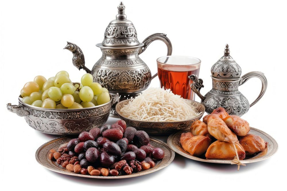Iftar teapot food meal.