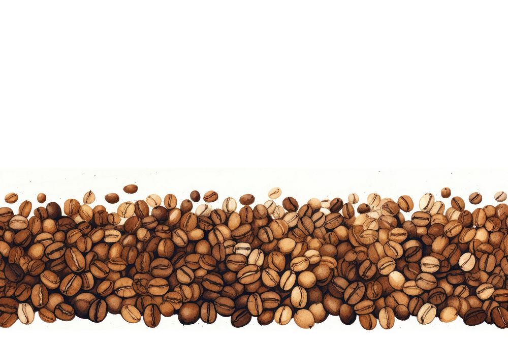 Coffee line horizontal border backgrounds white background copy space.