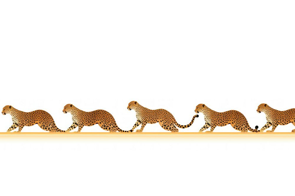 Cheetah line horizontal border cheetah | Premium Photo Illustration ...