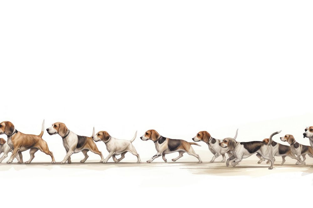 Beagle line horizontal border beagle animal mammal.