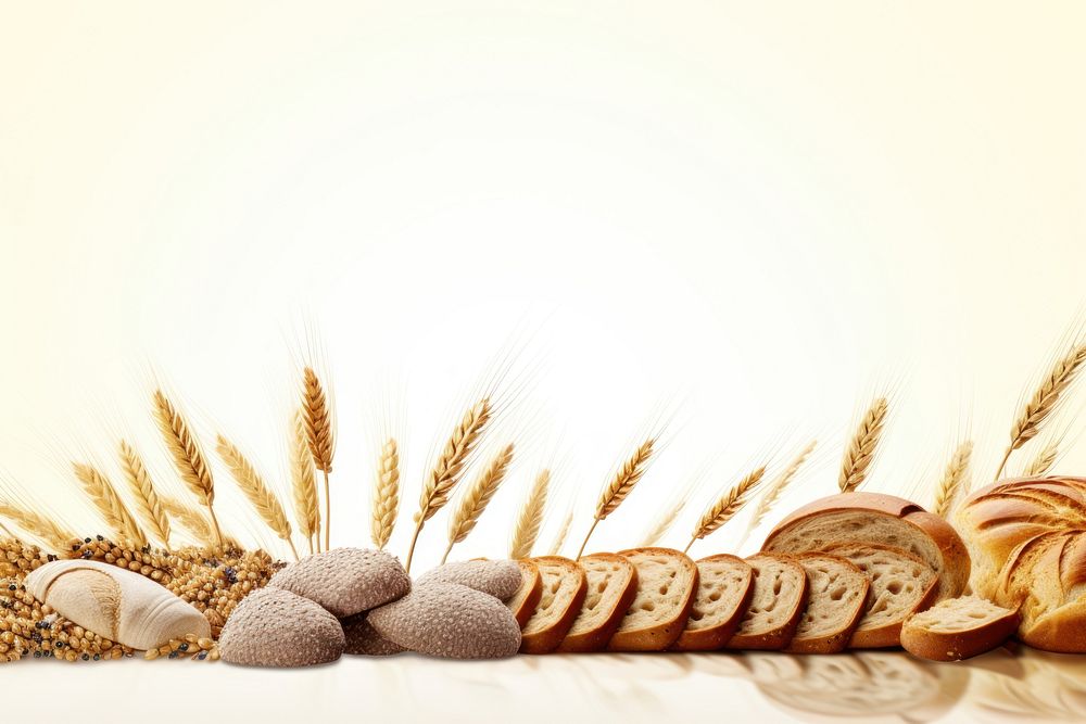 Bread line horizontal border wheat food triticale.