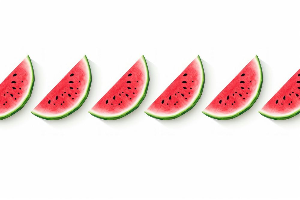 Watermelon line horizontal border fruit plant food.