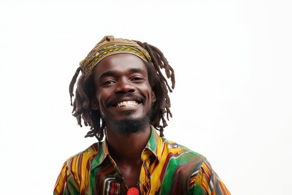 Jamaica reggae man smiling portrait adult smile.