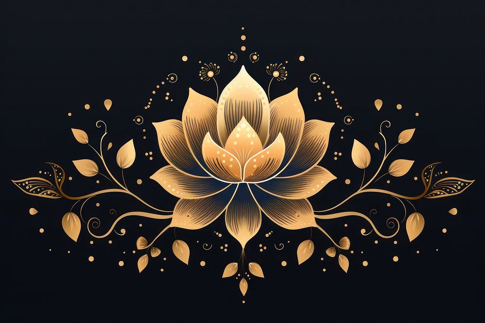 Lotus pattern art inflorescence.