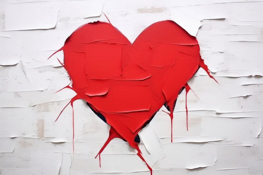 Abstract valentines love heart ripped paper backgrounds creativity damaged.