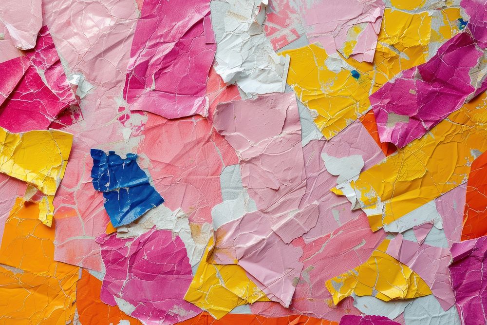 Abstract cute candy ripped paper art backgrounds creativity.