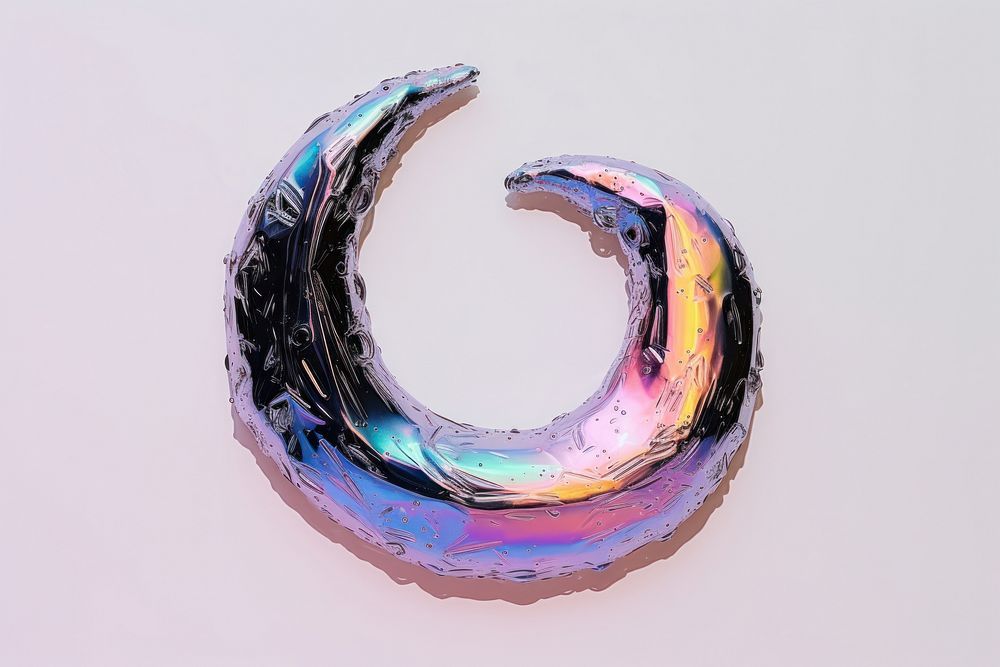 Abstract iridescent moon ripped paper parallel glitch effect art jewelry accessories.