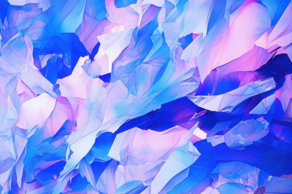 Abstract iridescent blue ripped paper parallel glitch effect backgrounds creativity textured.