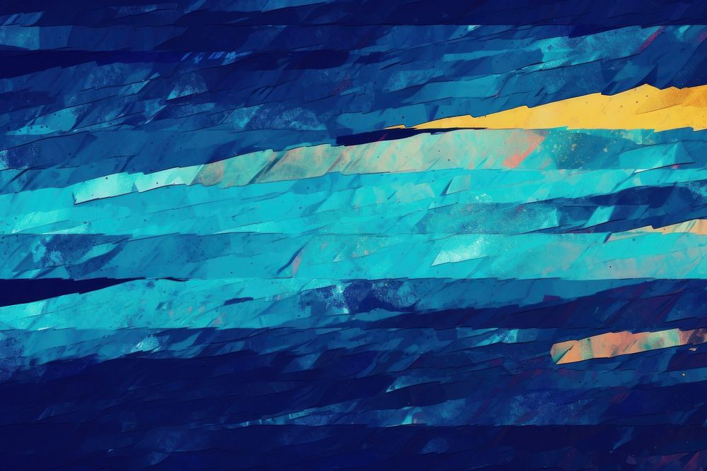 Abstract iridescent blue ripped paper parallel glitch effect art backgrounds textured.