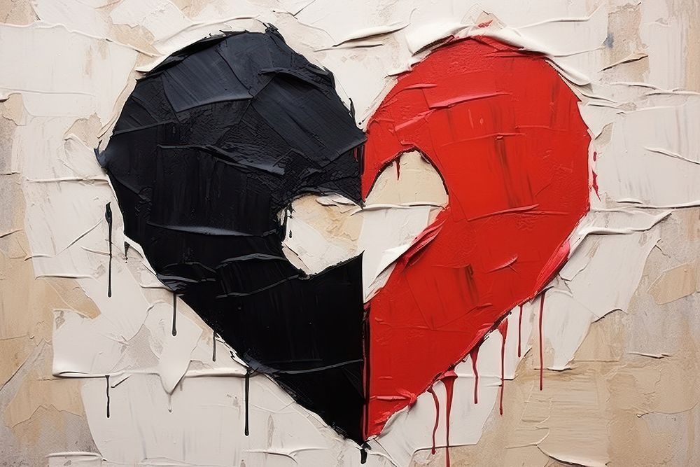 Abstract love ripped paper art backgrounds creativity.