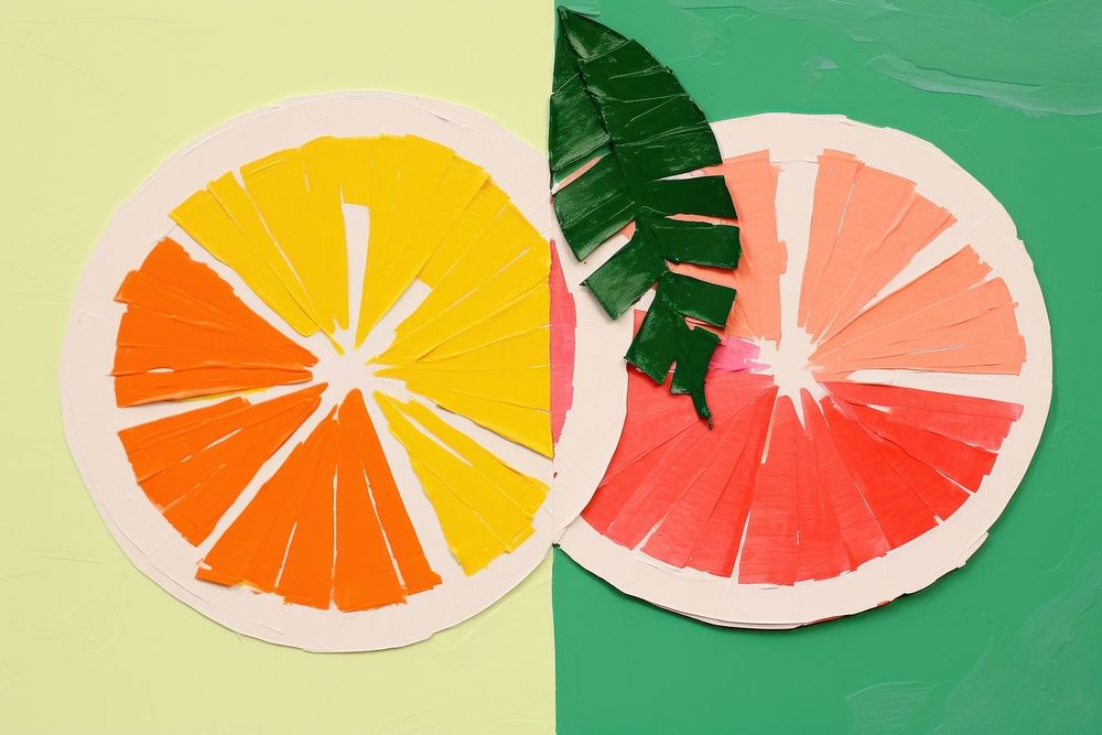 Abstract luminous fruit ripped paper parallel grapefruit plant food.
