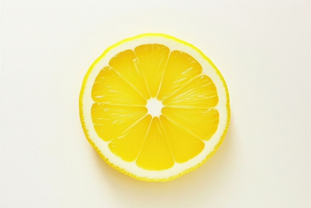 Abstract luminous lemon ripped paper fruit plant food.
