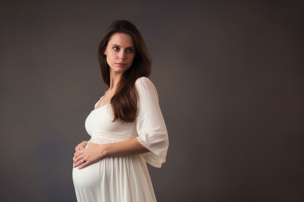 Pregnant woman dress portrait fashion.