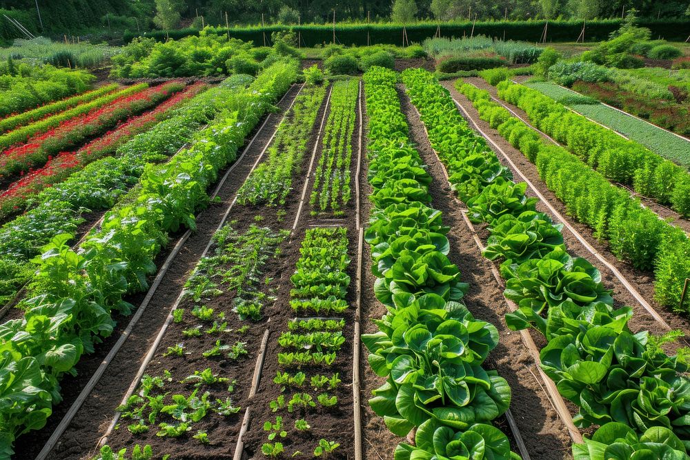 Vegetable garden agriculture outdoors lettuce.