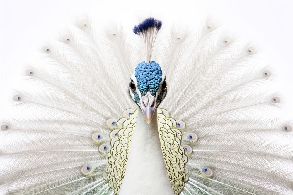 White peacock animal bird beak.