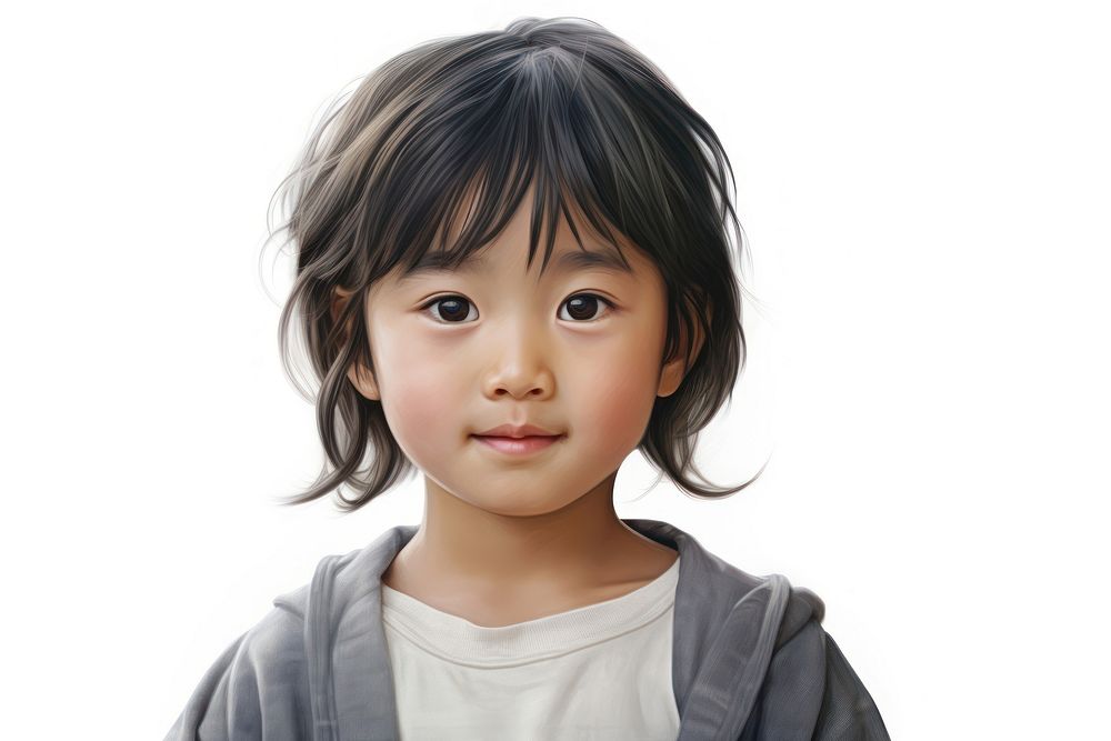 American-Asian child portrait photo baby.