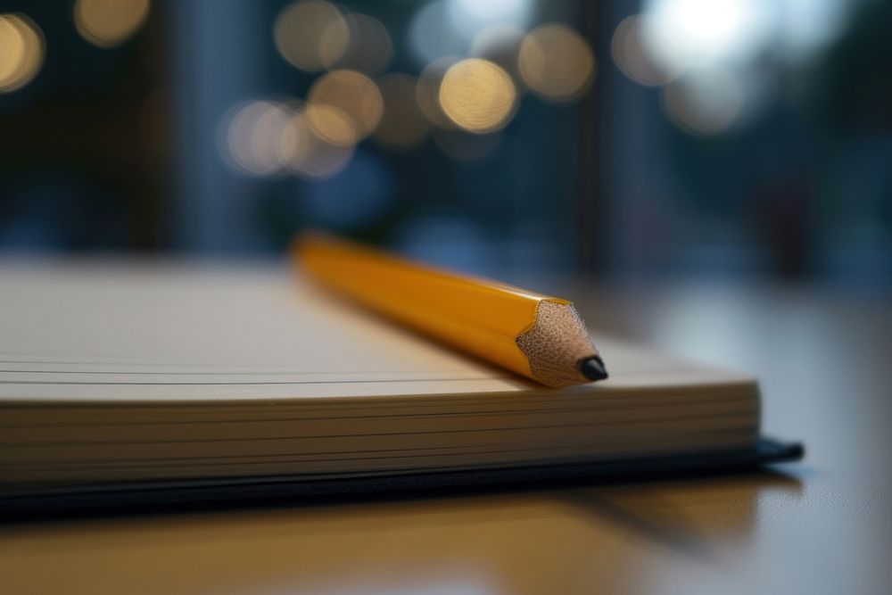 Notebook pencil publication education.