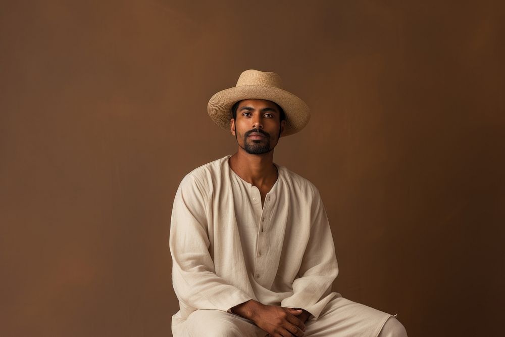 Indian man portrait clothing sitting.