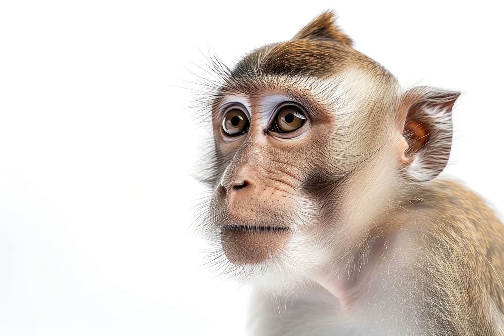 Macaque monkey wildlife portrait animal.