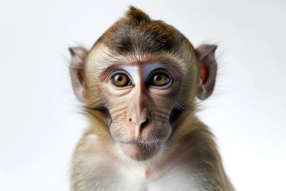 Macaque monkey wildlife portrait animal.