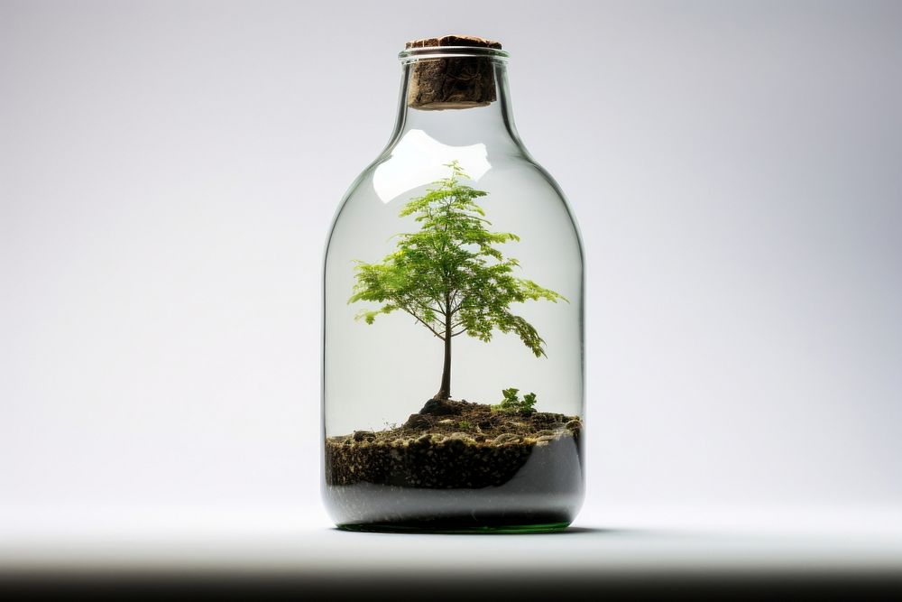 Photography factory in the plastic bottle plant tree transparent.