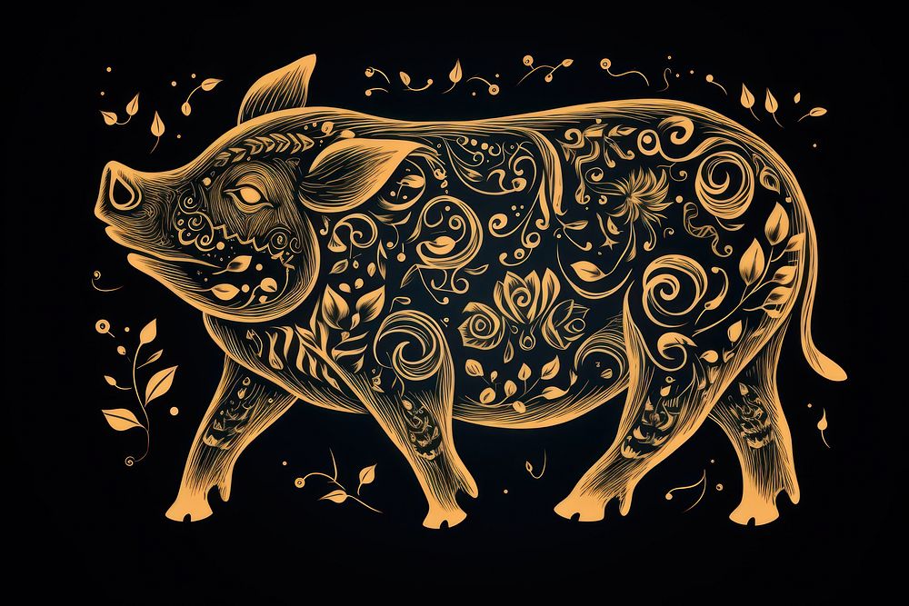 Pig pattern animal mammal.