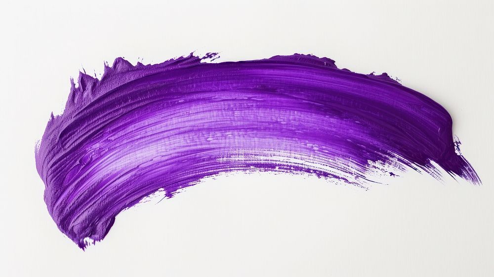 Purple dry brush stroke paint white background creativity.