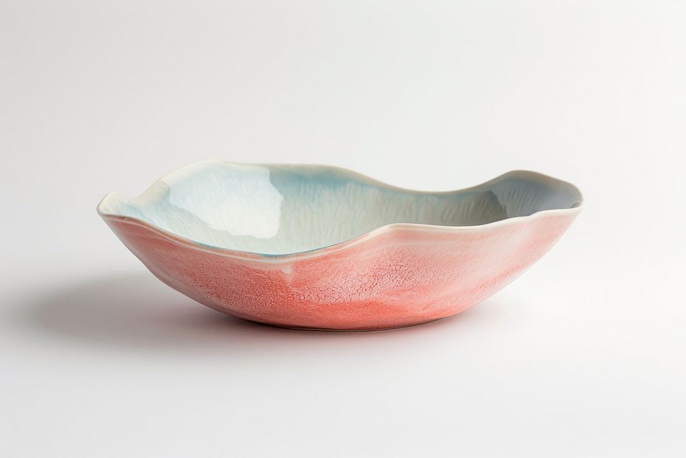 One piece of pastel color ceramic plate porcelain bowl art.