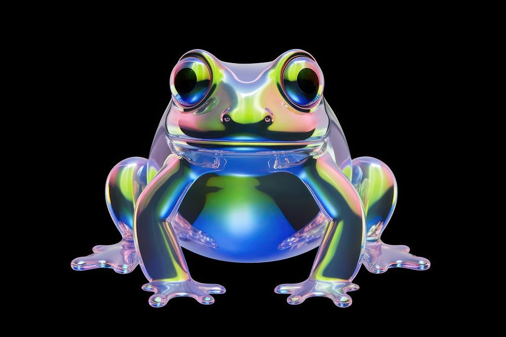 3d transparent frog model amphibian wildlife animal.