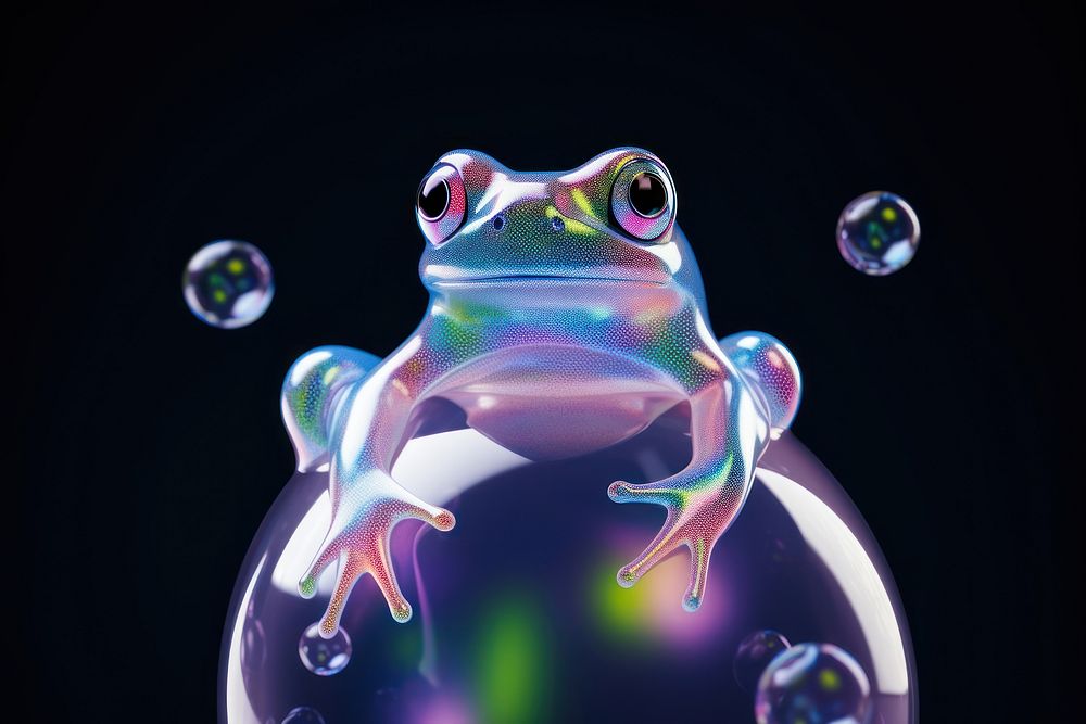 Frog transparent amphibian wildlife.