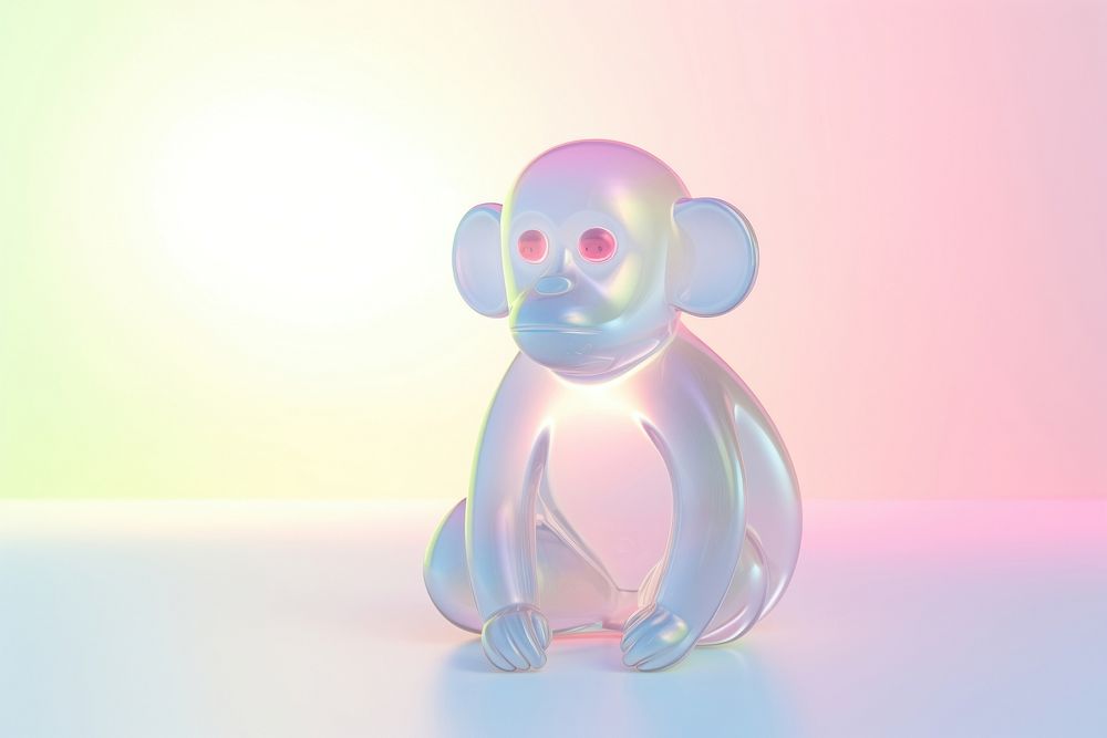 3d render of monkey toy representation creativity.