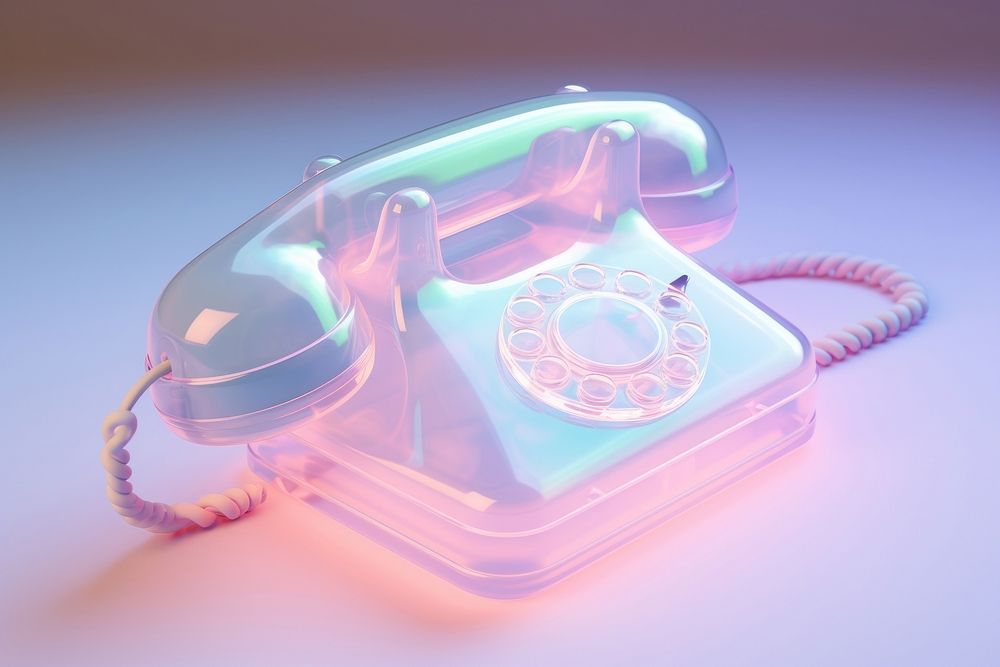 3d render of telephone light illuminated electronics.