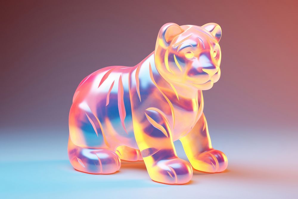 3d render of tiger figurine animal mammal.
