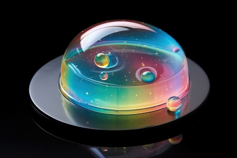 Piece of cake jewelry sphere bubble.