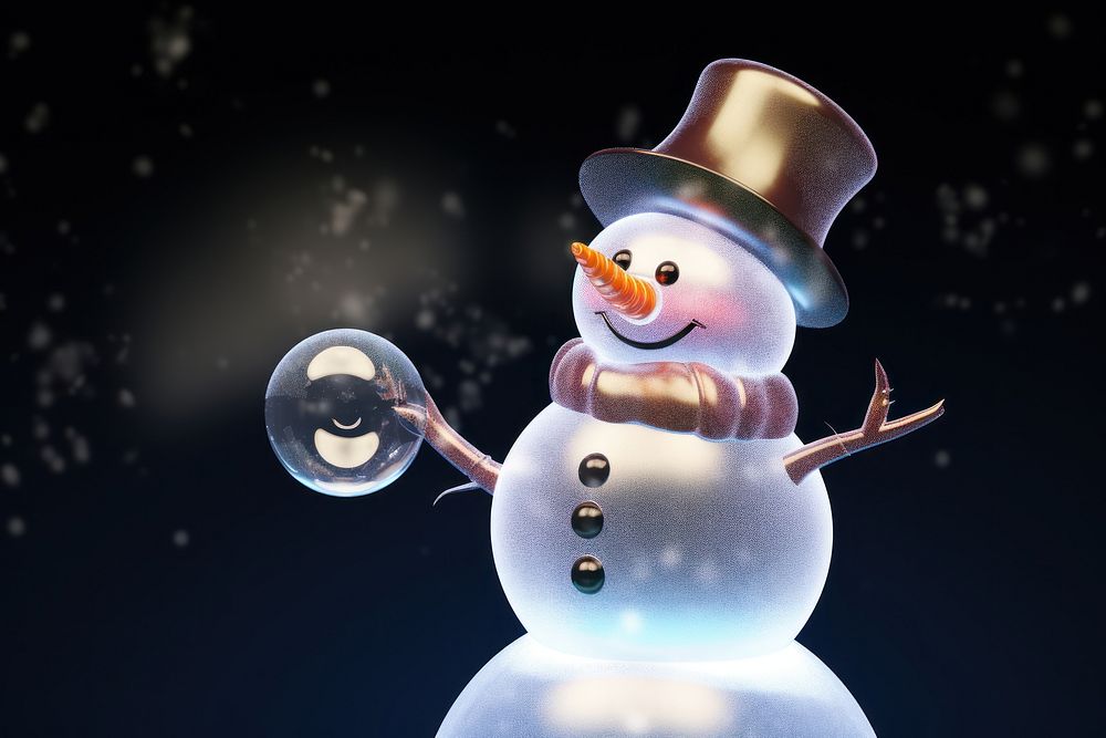 Snowman winter shape representation.