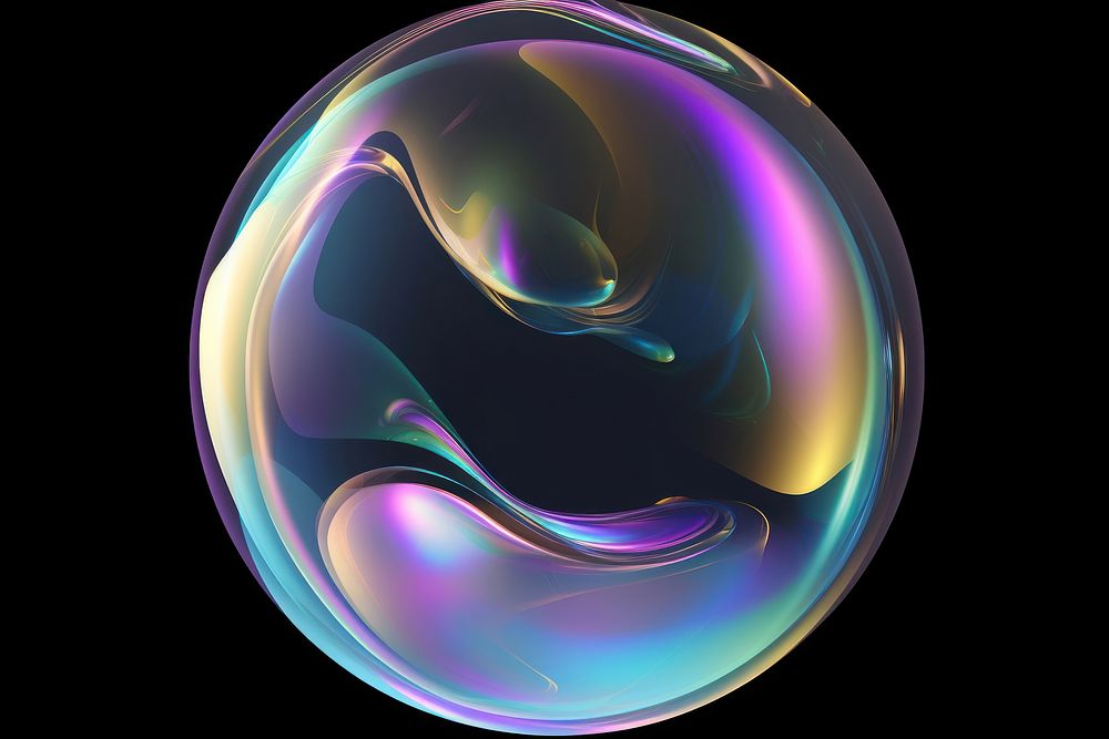 Abstract shape bubble sphere soap.