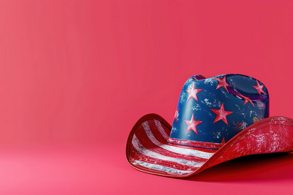 Tall hat with american flag celebration patriotism headwear.