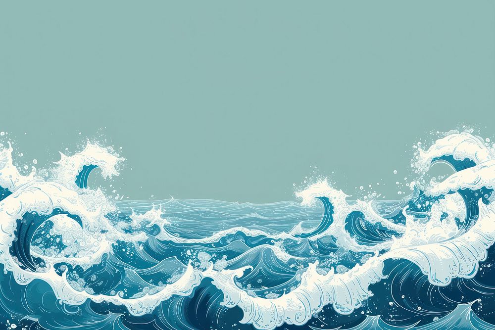 Sea wave border backgrounds outdoors nature.