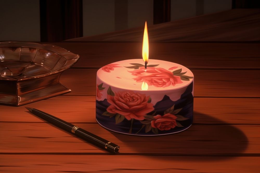 Candle table illuminated celebration.