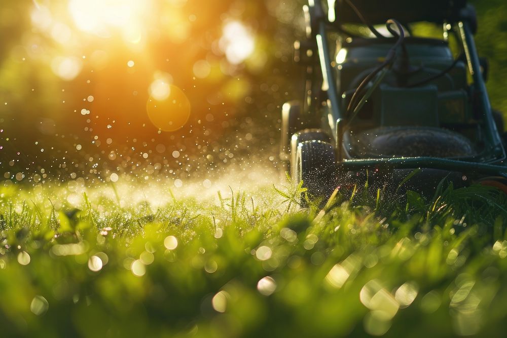 Mowing the lawn plant grass agriculture.