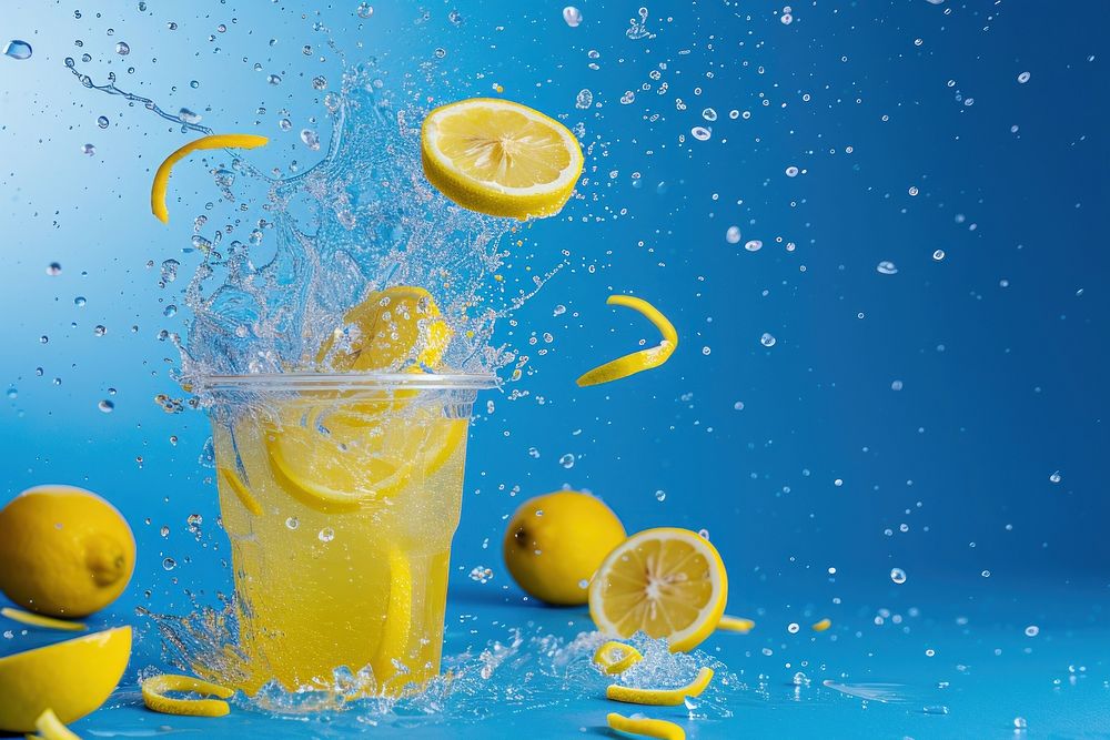 Lemonade fruit drink glass.