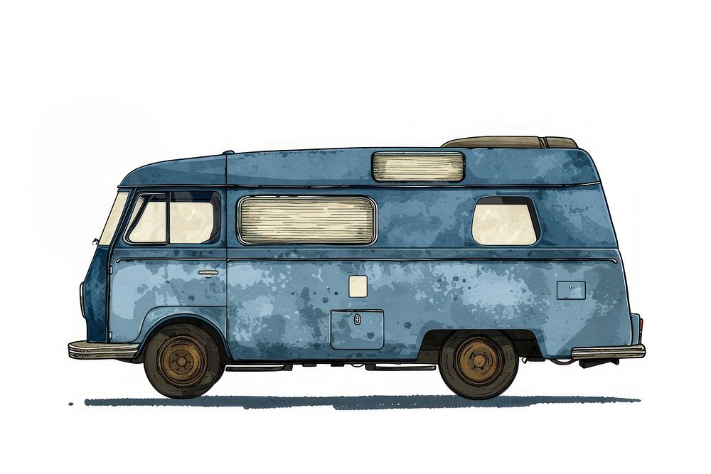 Antique of camping van vehicle minibus car.