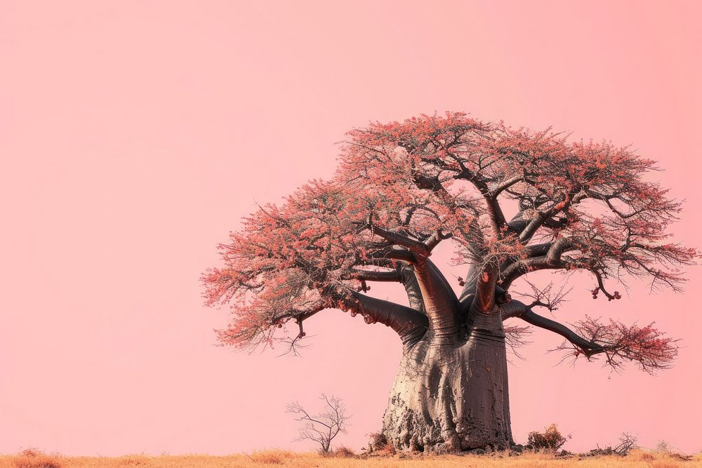 Baobab tree outdoors ground plant.