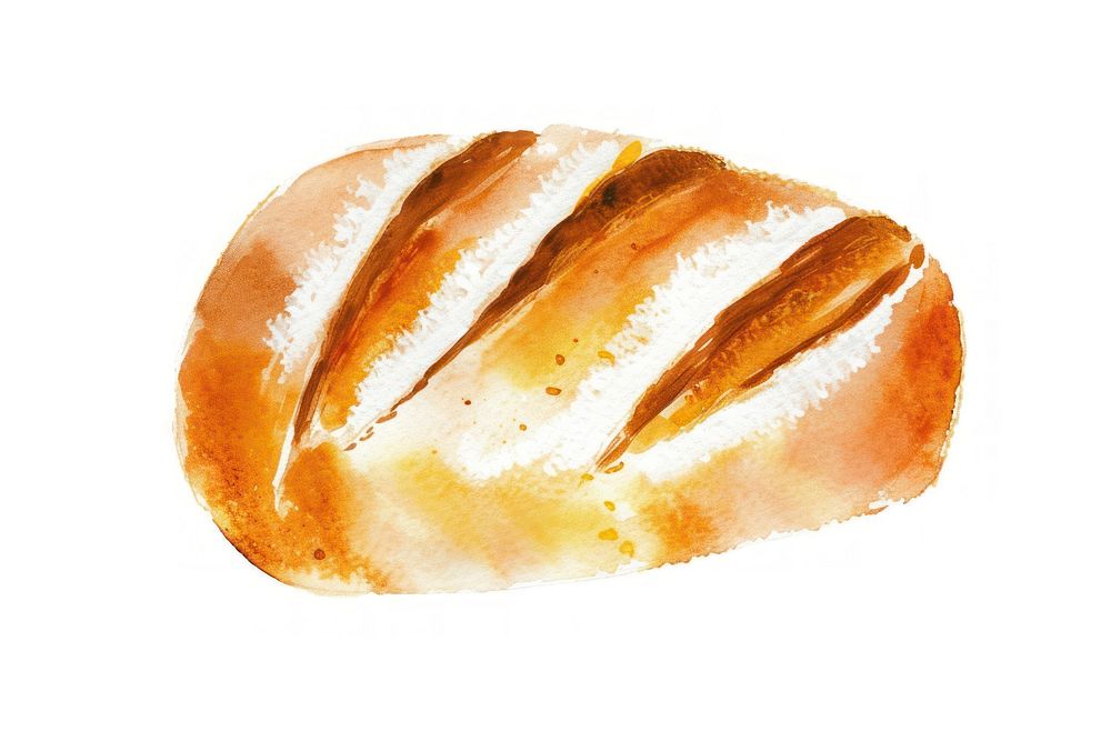 Bread food white background viennoiserie.