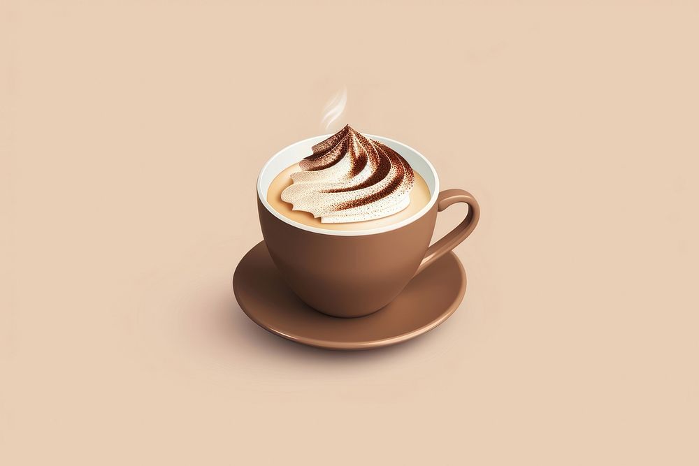 Hot chocolate logo coffee drink cup.