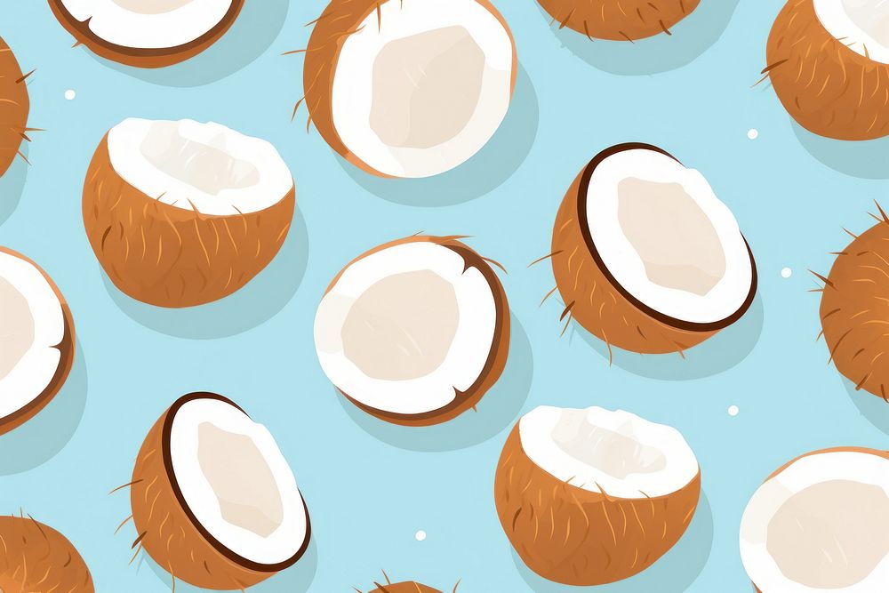 Coconuts backgrounds pattern food.